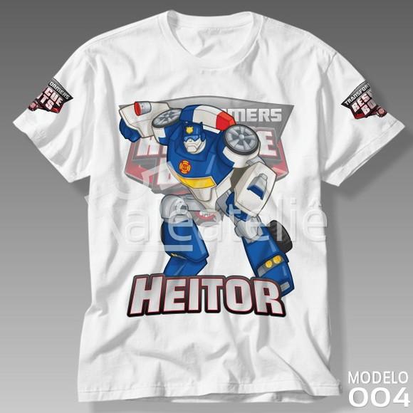 Camiseta Transformers Rescue Bots Chase Personalizada