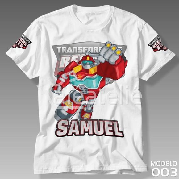 Camiseta Transformers Rescue Bots Heatwave Personalizada