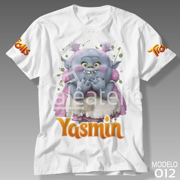 Camiseta Trolls Poppy Tronco Bridget Gristle Personalizada