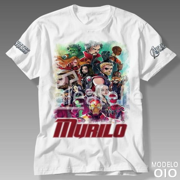 Camiseta Vingadores Avengers Masculina Personalizada