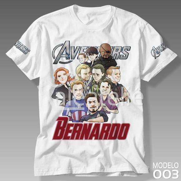 Camiseta Vingadores Avengers Marvel Infantil Adulto