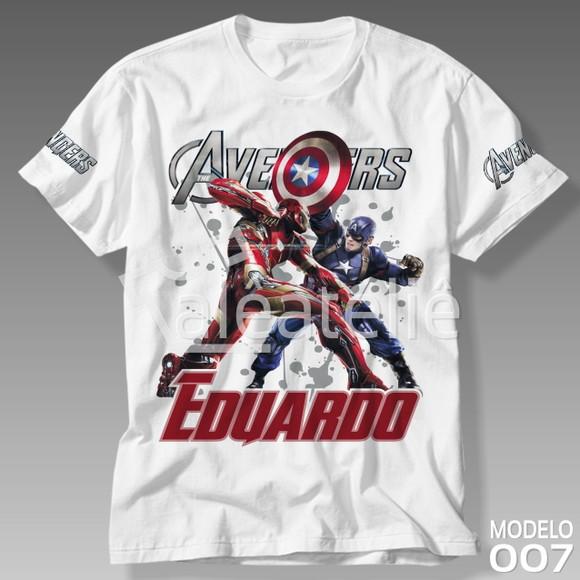 Camiseta Vingadores Guerra Civil Personalizada