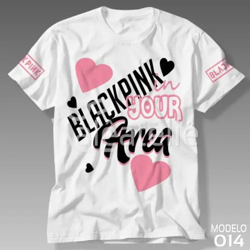 Camisa Black Pink In Your Area Infantil Adulto Personalizada