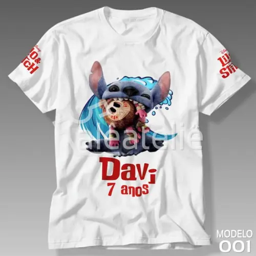 Camisa Lilo & Stich Filme Infantil Adulto Personalizada