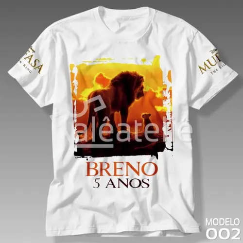 Camisa Mufasa Festa Filme Personalizada