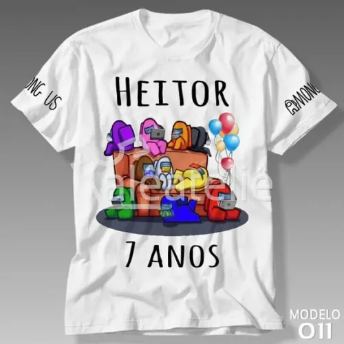 Camiseta Among Us Sofa Jogo Game Infantil Personalizada