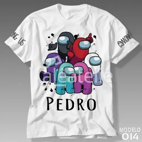 Camiseta Among Us Tripulantes Jogo Infantil Personalizada