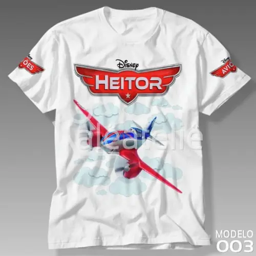 Camiseta Aviões Disney Bulldog Personalizada