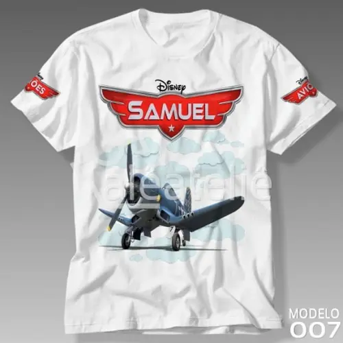 Camiseta Aviões Disney Skipper Personalizada