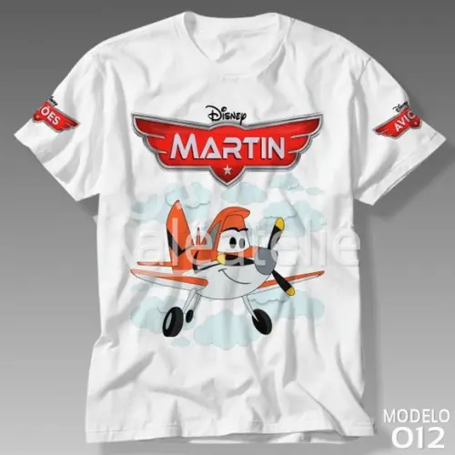 Camiseta Aviões Disney Voo Razante Personalizada