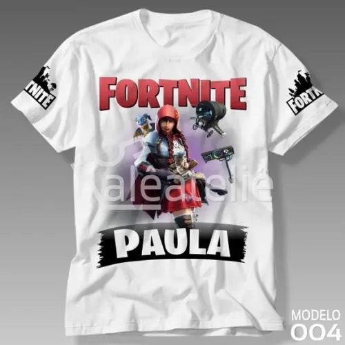 Camiseta Babylook Fortnite Battle Royale Personalizada