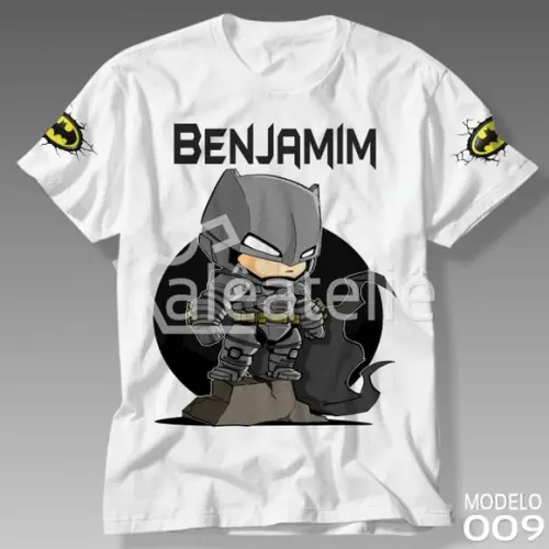 Camiseta Batman Cute Personalizada Nome Infantil Adulto