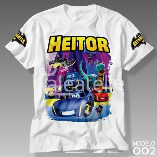 Camiseta Batwheels Infantil Juvenil Adulto Personalizada
