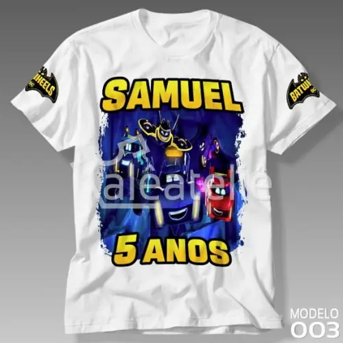 Camiseta Batwheels Aniversário Infantil Personalizada