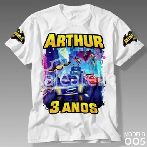 Camiseta Batwheels Festa Aniversário Infantil Personalizada