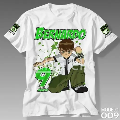 Camiseta Ben 10 Festa Aniversário Camisa Niver Personalizada