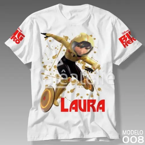 Camiseta Big Hero 6 Gogo Infantil Adulto Festa Personalizada