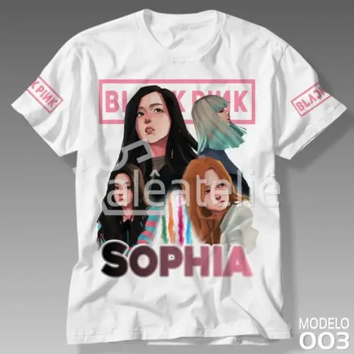 Camiseta Black Pink Jisoo Jennie Rose Lisa Kpop com Nome