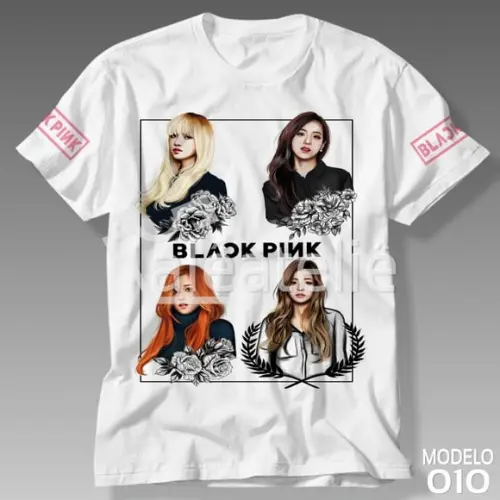 Camiseta Black Pink Jisoo Infantil Adulto Personalizada