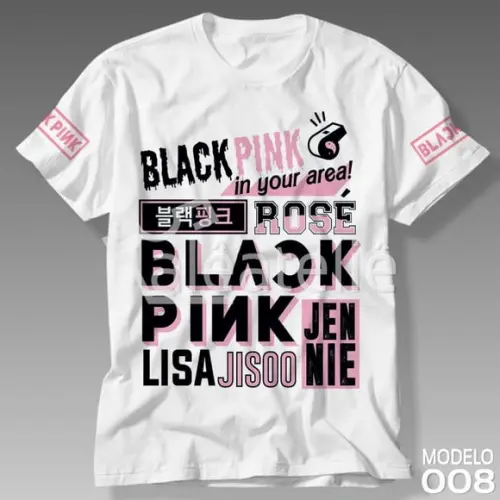 Camiseta Black Pink Lisa Infantil Adulto Personalizada