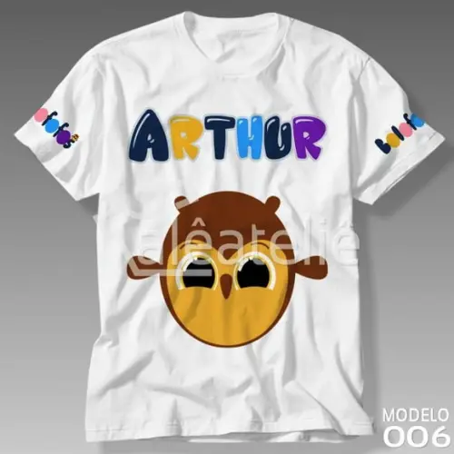 Camiseta Bolofofos Pipi Corujinha Infantil Adulto Unissex