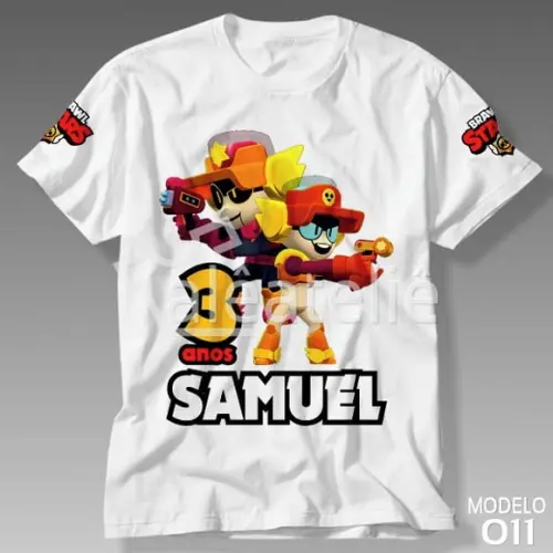 Camiseta Brawl Stars Larry Lawrie Festa Personalizada