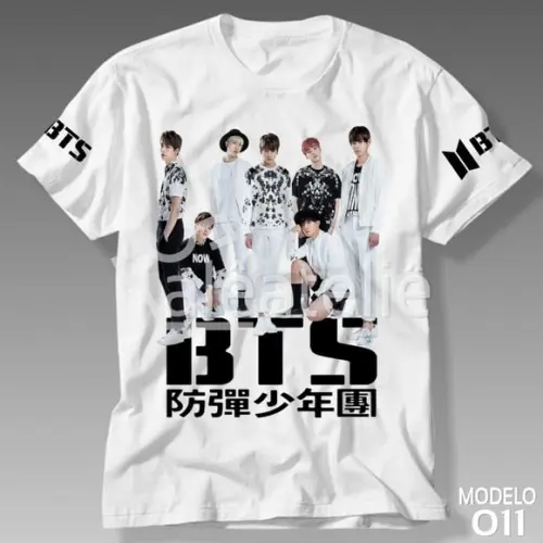 Camiseta Bts Kpop Bangtan Boys Bias Logo Army Personalizada