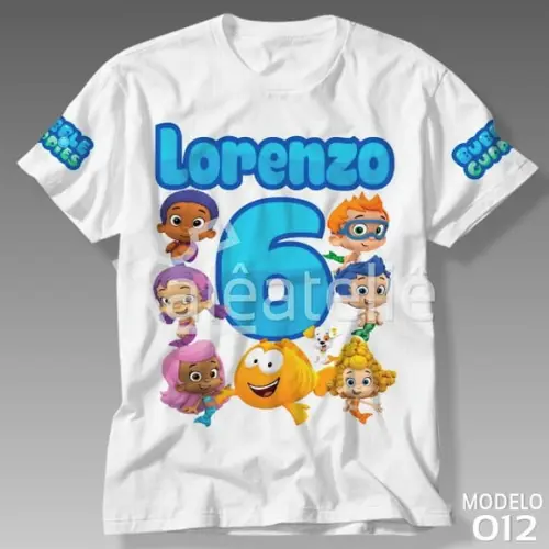 Camiseta Bubble Guppies Aniversário Personalizada