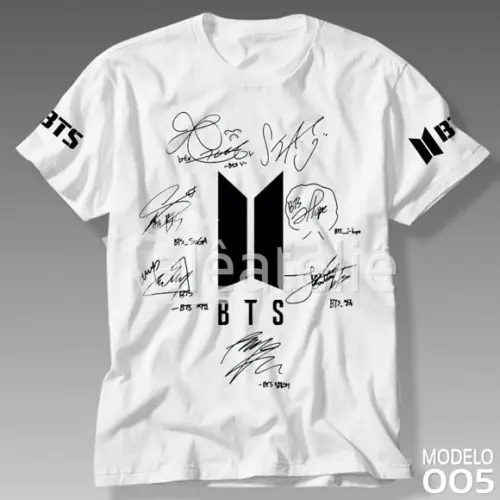 Camiseta Bts Kpop Bangtan Boys Bias Logo Army Personalizada