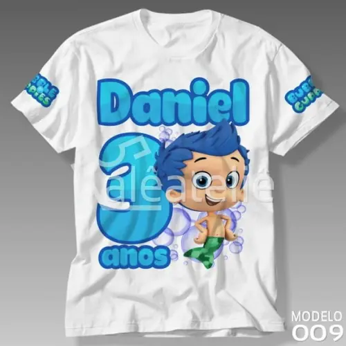 Camiseta Bubble Guppies Festa Personalizada