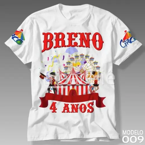 Camiseta Camisa Blusa Babylook Circo Festa Personalizada