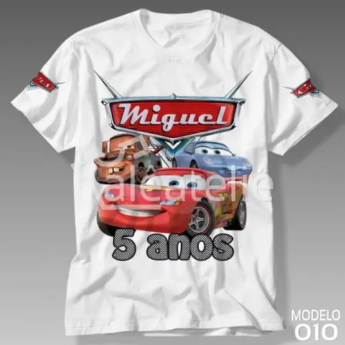 Camiseta Carros Disney Festa Aniversário Blusa Personalizada
