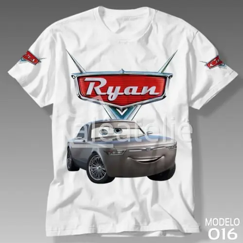 Camiseta Carros Disney Sterling Blusa Personalizada