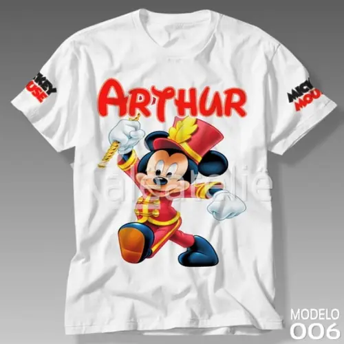 Camiseta Circo do Mickey Mouse Personalizada