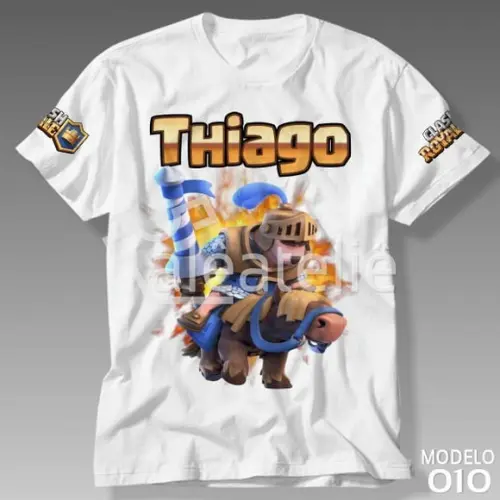 Camiseta Cavaleiro Game Jogo Clash Royale Personalizada