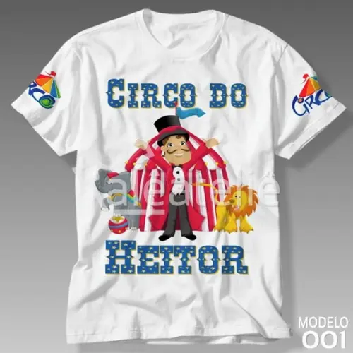 Camiseta Circo Infantil Personalizada Festa Aniversário