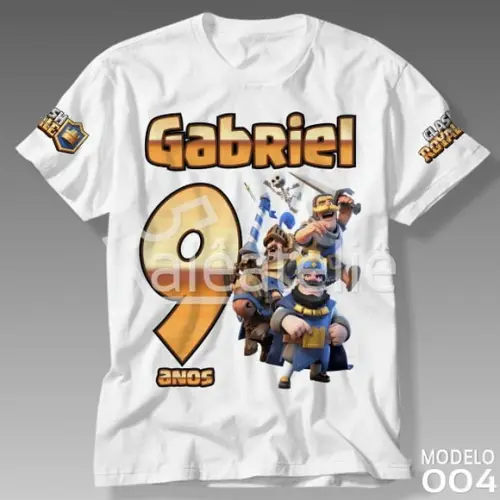 Camiseta Clash Royale Infantil Adulto Unissex Personalizada