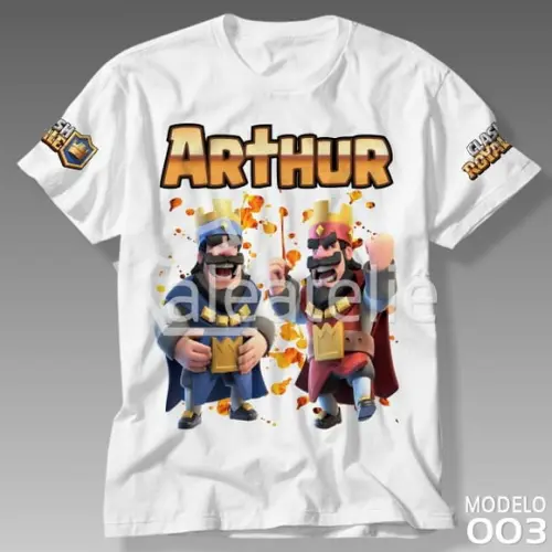 Camiseta Clash Royale Jogo Game Infantil Adulto com Nome