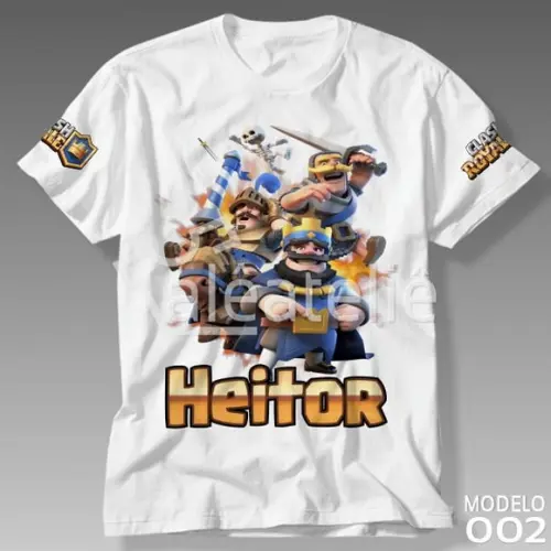Camiseta Clash Royale para Festa Aniversário Infantil Adulto