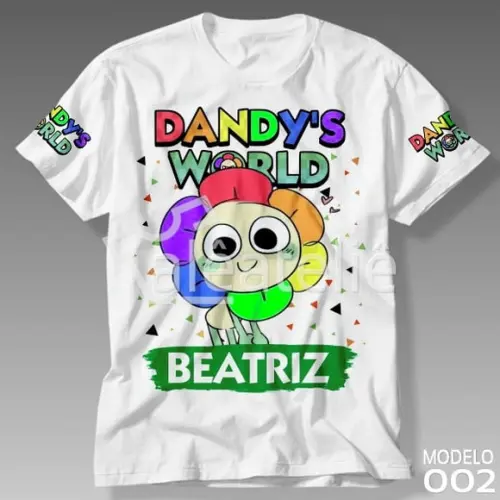 Camiseta Dandy's World Dandy Infantil Adulto Personalizada