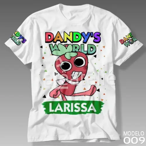 Camiseta Dandy's World Sprout Morango Personalizada Unissex