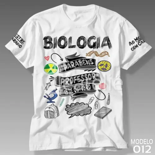 Camiseta Dia dos Professores Biologia Personalizada