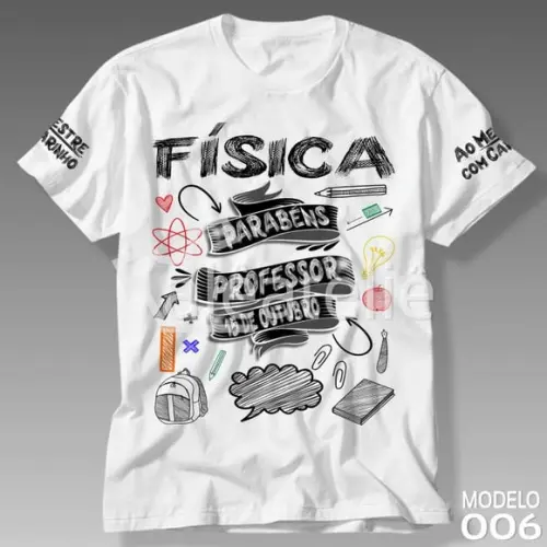 Camiseta Dia dos Professores Física Personalizada