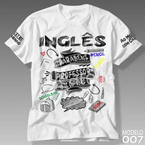 Camiseta Dia dos Professores Inglês Personalizada