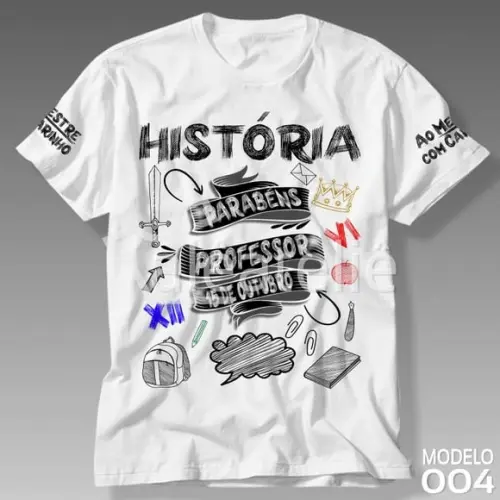Camiseta Dia dos Professores História Personalizada