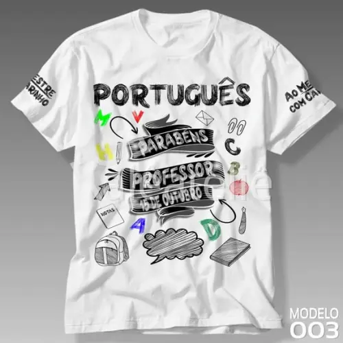 Camiseta Dia dos Professores Português Personalizada