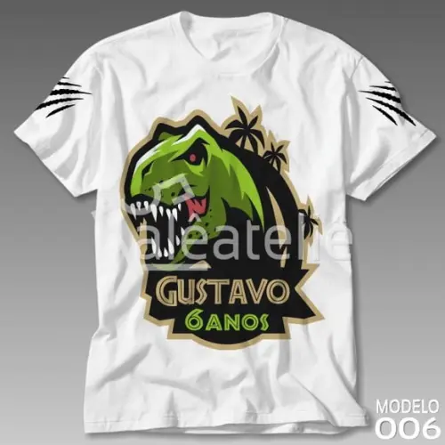 Camiseta Dinossauro Tiranossauro Rex Personalizada