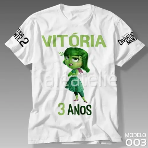 Camiseta Divertida Mente 2 Nojinho Filme Personalizada