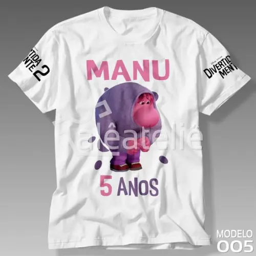 Camiseta Divertida Mente 2 Vergonha Filme Personalizada