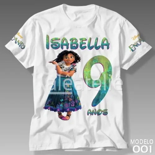 Camiseta Encanto Disney Festa Infantil Adulto Personalizada